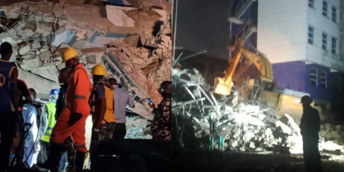 Eight Workers Survive as Four-Storey Building Collapses in Lagos