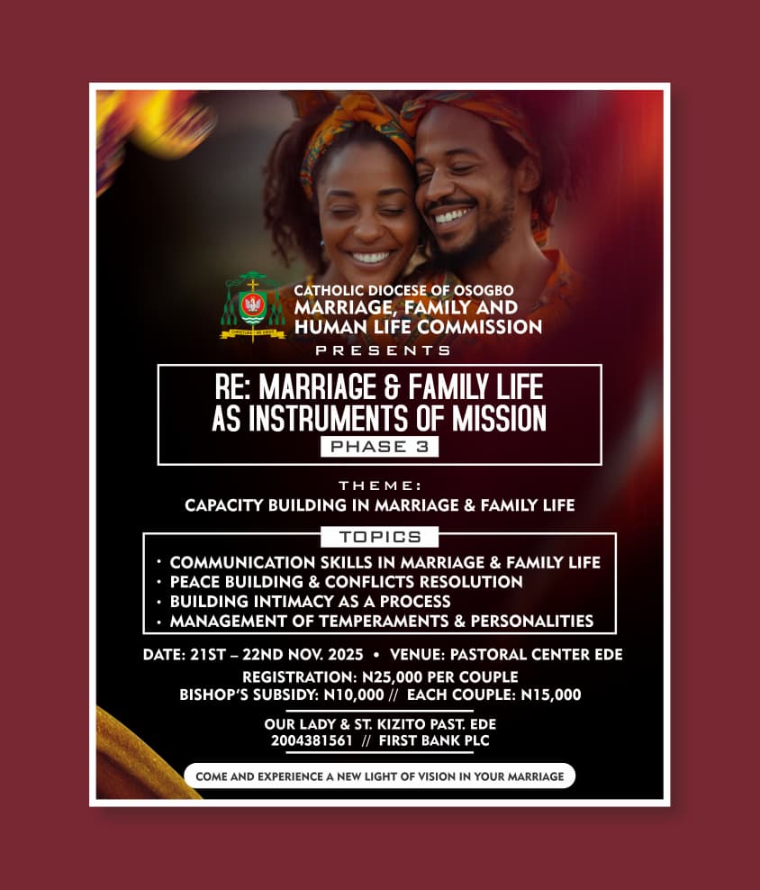 Marriage & Family Life Commission Unveils Phase 3 Capacity-Building Programme in Osogbo Diocese